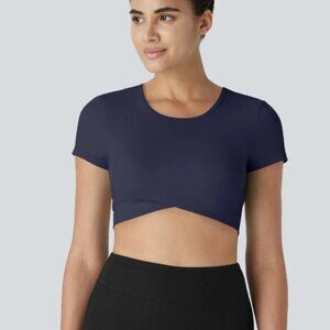 Halara Softlyzero™ Plush Crossover Hem Cropped Sports Top